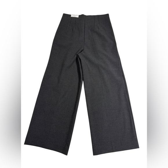 Chico’s Pleated Trouser Pants Sz 8 Gray Wide Leg Career High Rise Business NWT - Picture 2 of 9